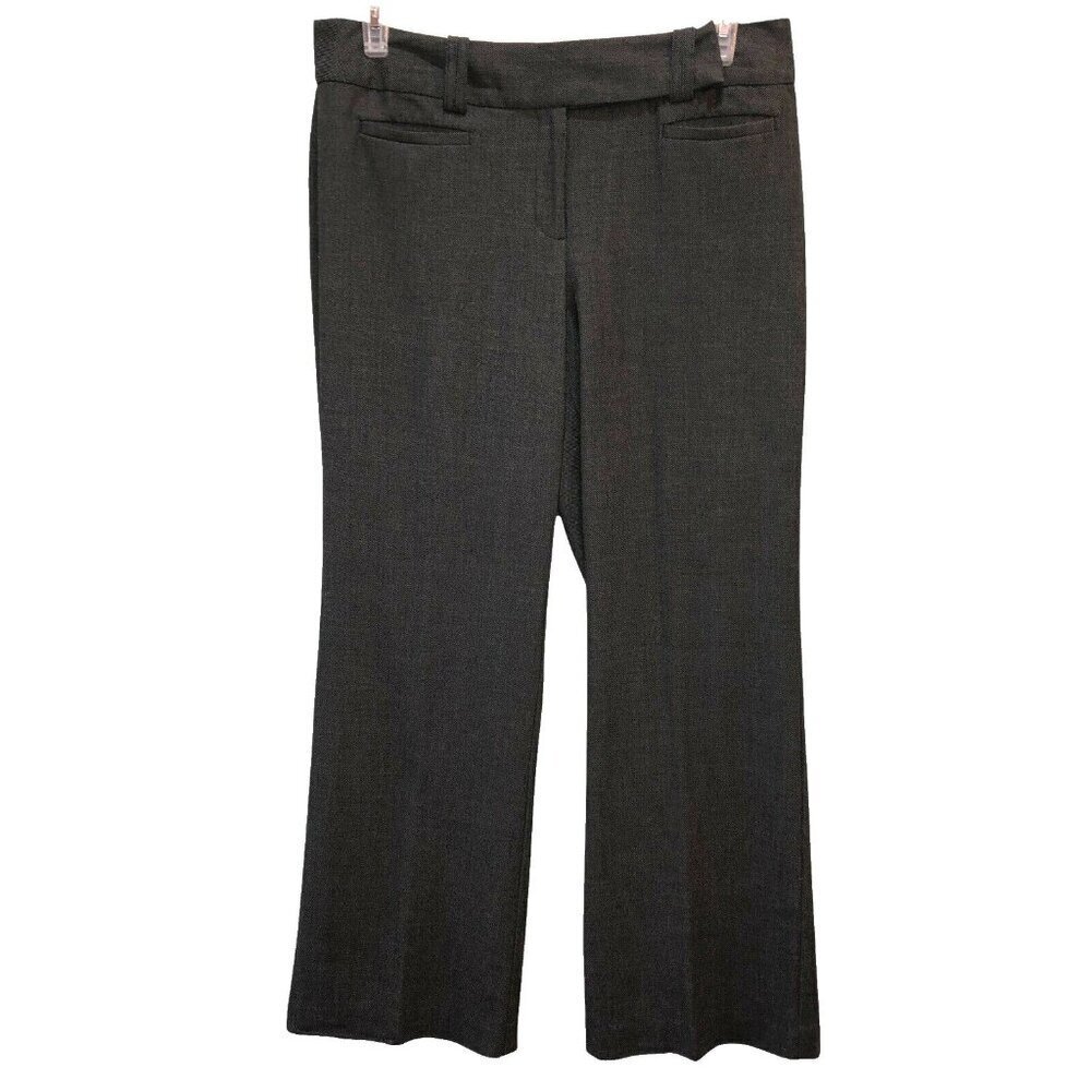 Worthington Stretch Womens Size 14 Dark Gray Front Pockets Wide Leg Career Pants